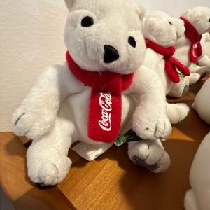 16 BEARS Mini 4” Coca Cola plush Polar Bears